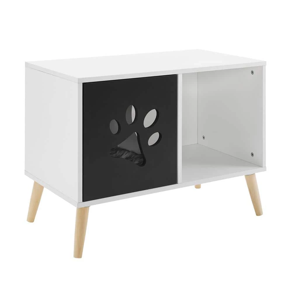 Convertible 22 in. Black and White Cat Tree End Table by Sam's Pets