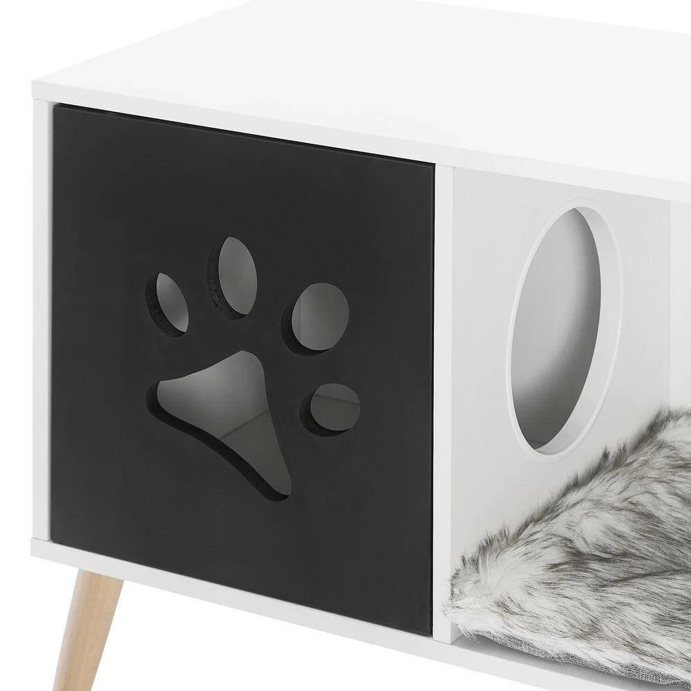 Convertible 22 in. Black and White Cat Tree End Table by Sam's Pets - Image 12