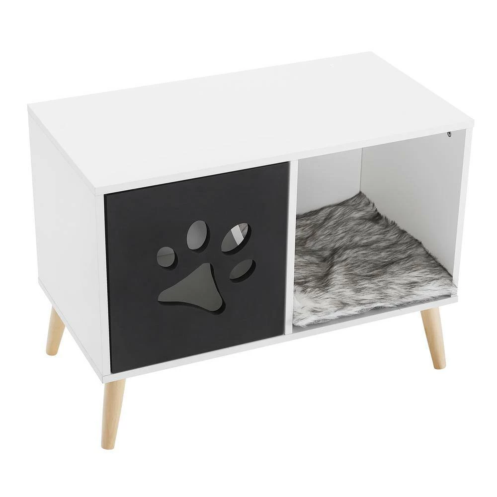 Convertible 22 in. Black and White Cat Tree End Table by Sam's Pets - Image 11