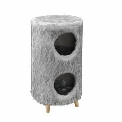 Pufak 27 in. Gray Cat Tree Cylinder by Sam's Pets