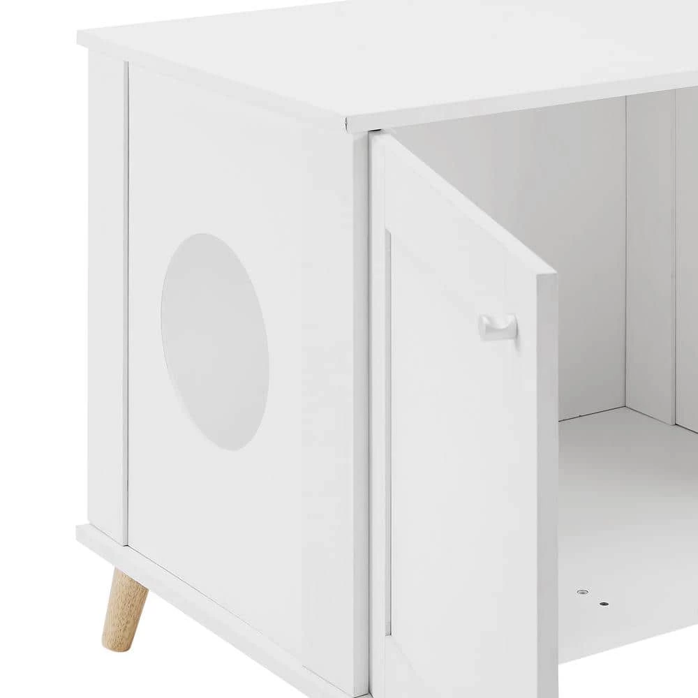 Becky 24.5 in. White Cat Tree End Table by Sam's Pets - Image 7