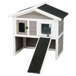 30.5 in. x 21.5 in. x 29.5 in. Insulated Cat Home in Gray/White by TRIXIE