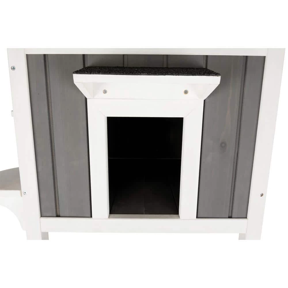 25 in. x 21.5 in. x 29.75 in. Pet Home with Shade in Gray/White by TRIXIE - Image 4