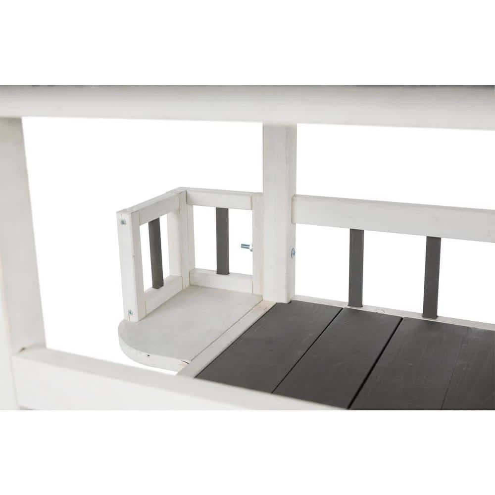 25 in. x 21.5 in. x 29.75 in. Pet Home with Shade in Gray/White by TRIXIE - Image 5