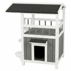 25 in. x 21.5 in. x 29.75 in. Pet Home with Shade in Gray/White by TRIXIE