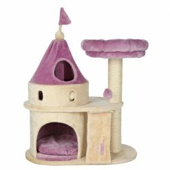 Beige/Purple My Kitty Darling Cat Castle by TRIXIE