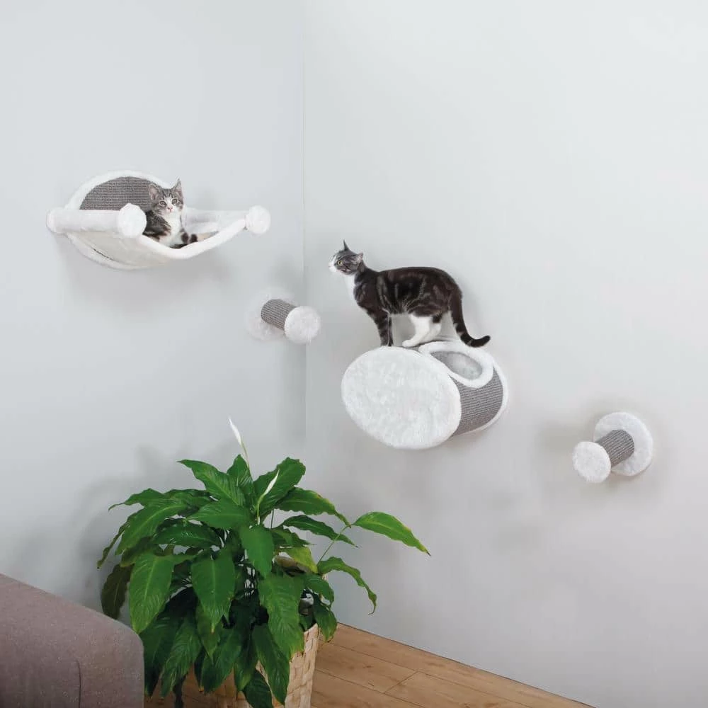Cream/Gray Wall-Mounted Cat Lounging Set by TRIXIE - Image 5
