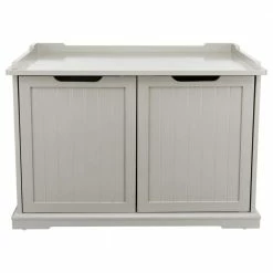 XL Wooden Litter Box Enclosurein Gray by TRIXIE