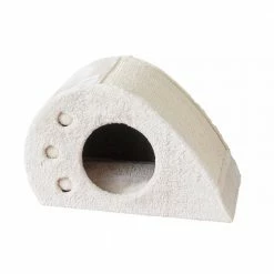Magnolia Cat Toy Condo with scratching Board Cream by Two By Two