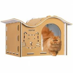 15.7 in. Waterproof EVA Cat House with Wavy Roof by VIVOHOME