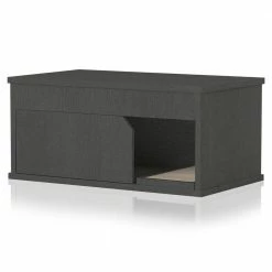 Eco zBoard 36.6 in. W x 16.9 in. H Charcoal Black Cat Litter Box Enclosure with 1-Door by Way Basics