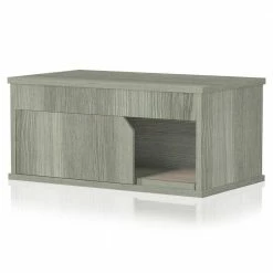 Eco zBoard 36.6 in. W x 16.9 in. H Lonfon Grey Cat Litter Box Enclosure with 1-Door by Way Basics