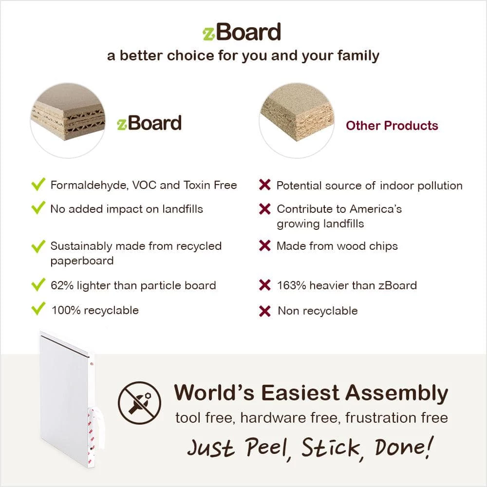 Eco zBoard White Modern Cat Litter Box Enclosure Furniture by Way Basics - Image 3